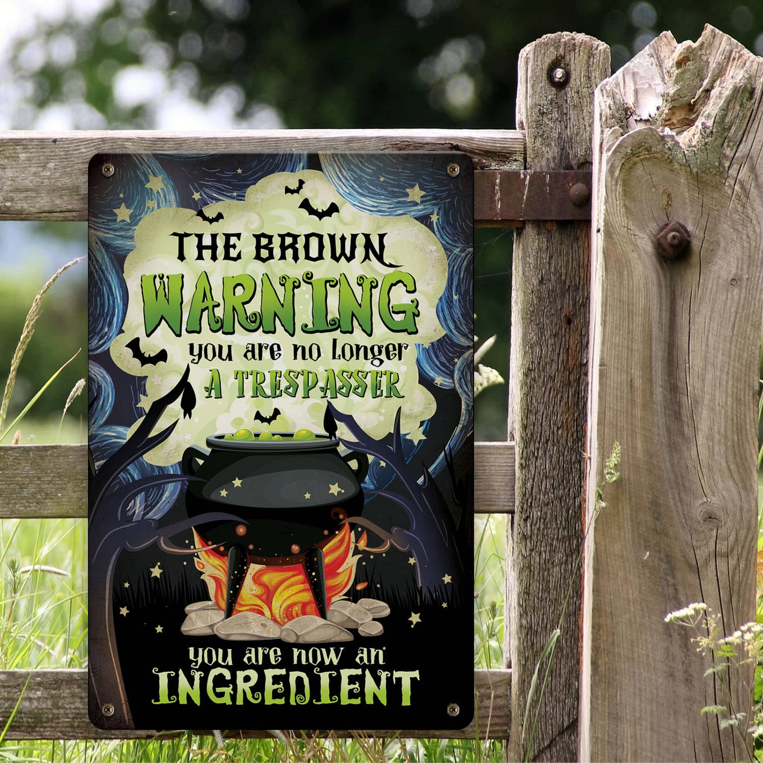 5O. Now An Ingredient-sample design Metal Sign Mockup 2