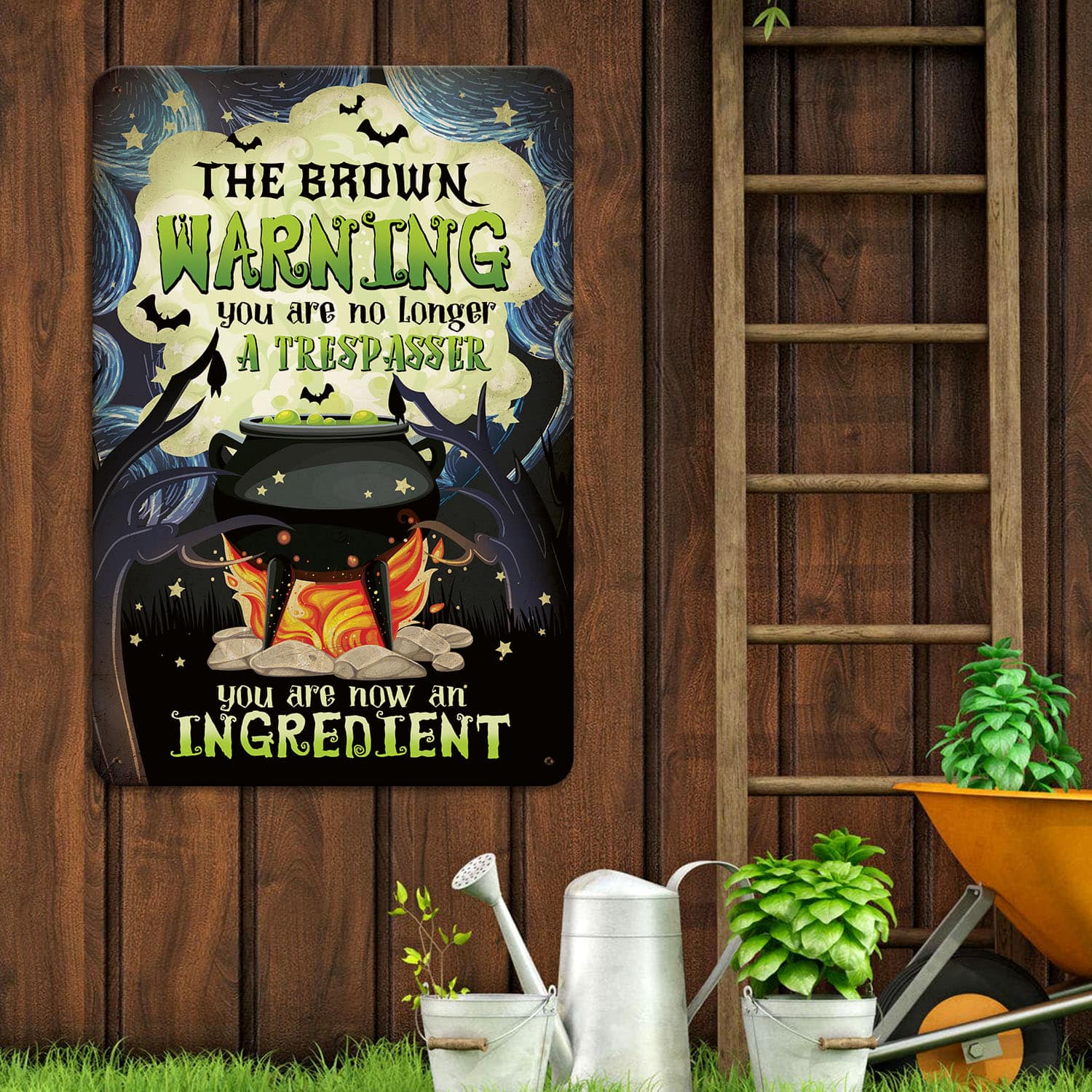 5O. Now An Ingredient-sample design Metal Sign Mockup 12