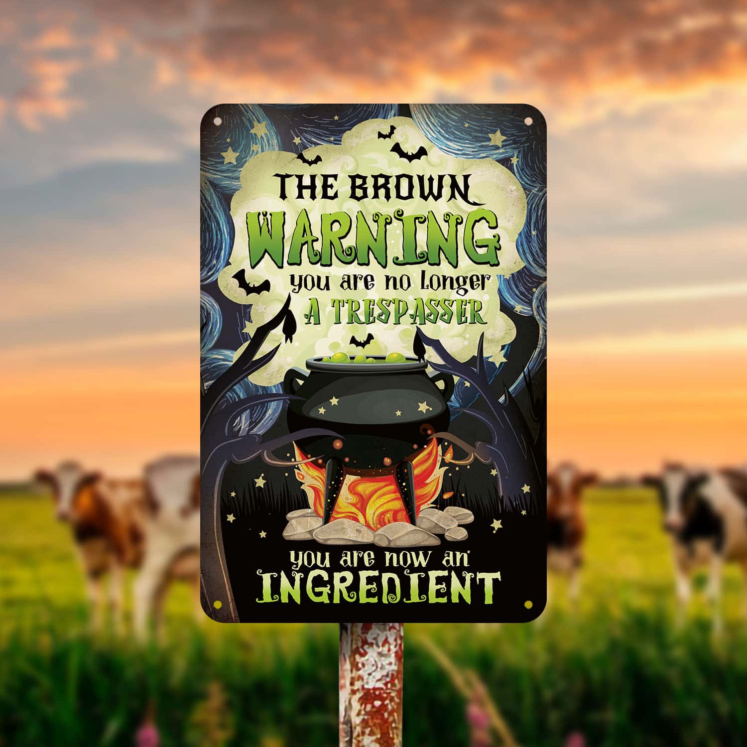 5O. Now An Ingredient-sample design Metal Sign Mockup 14