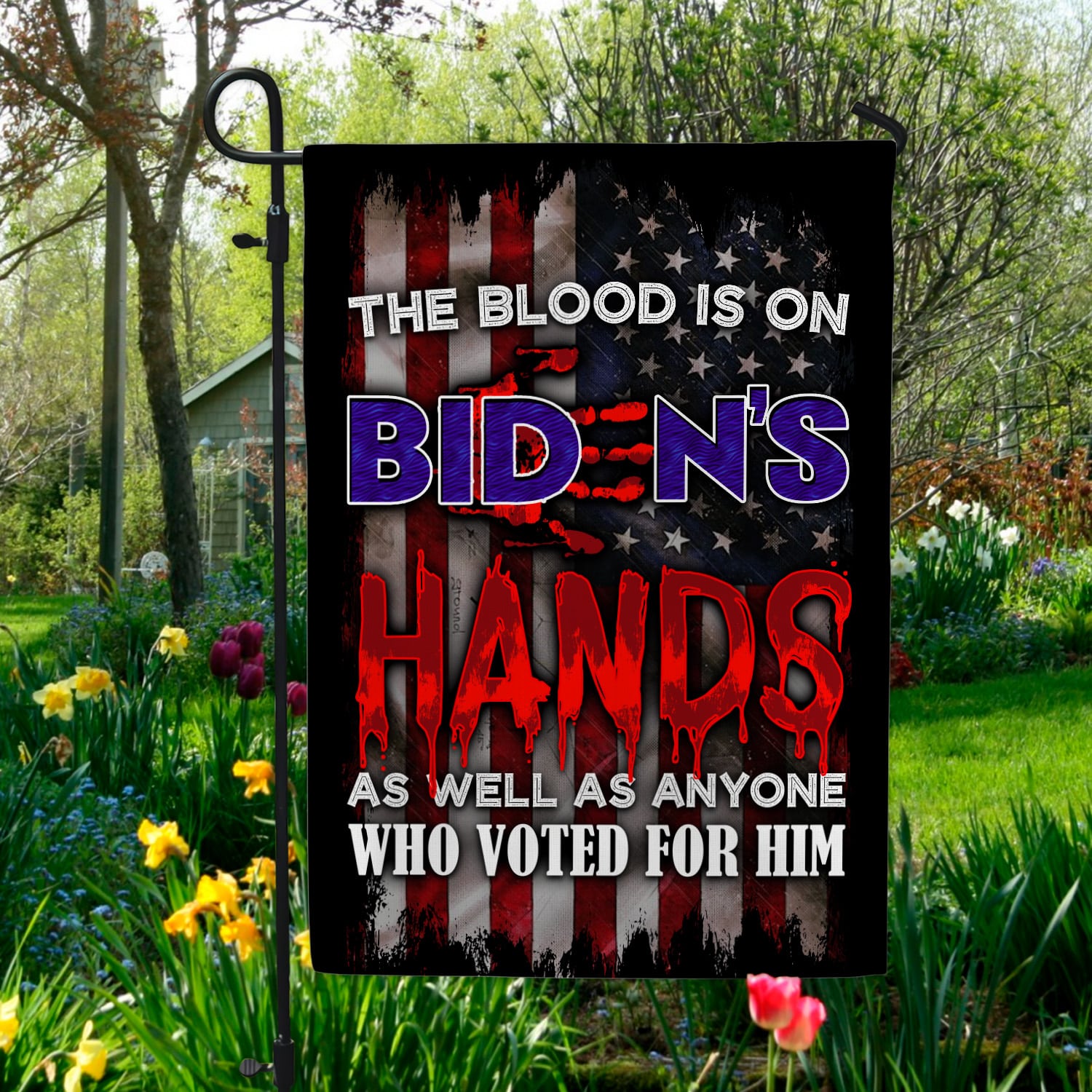 18NH. Biden Hands Garden Flag Mockup 5