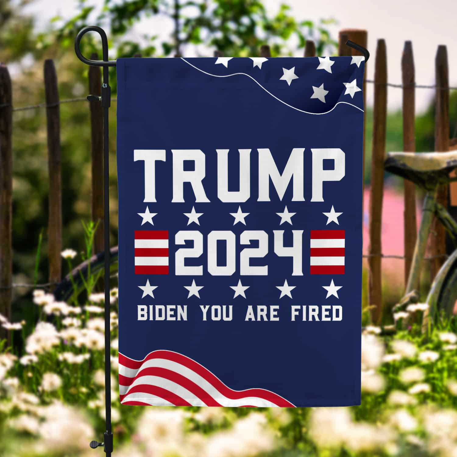 6KNG. Biden Fired 30x40 Garden Flag Mockup 6