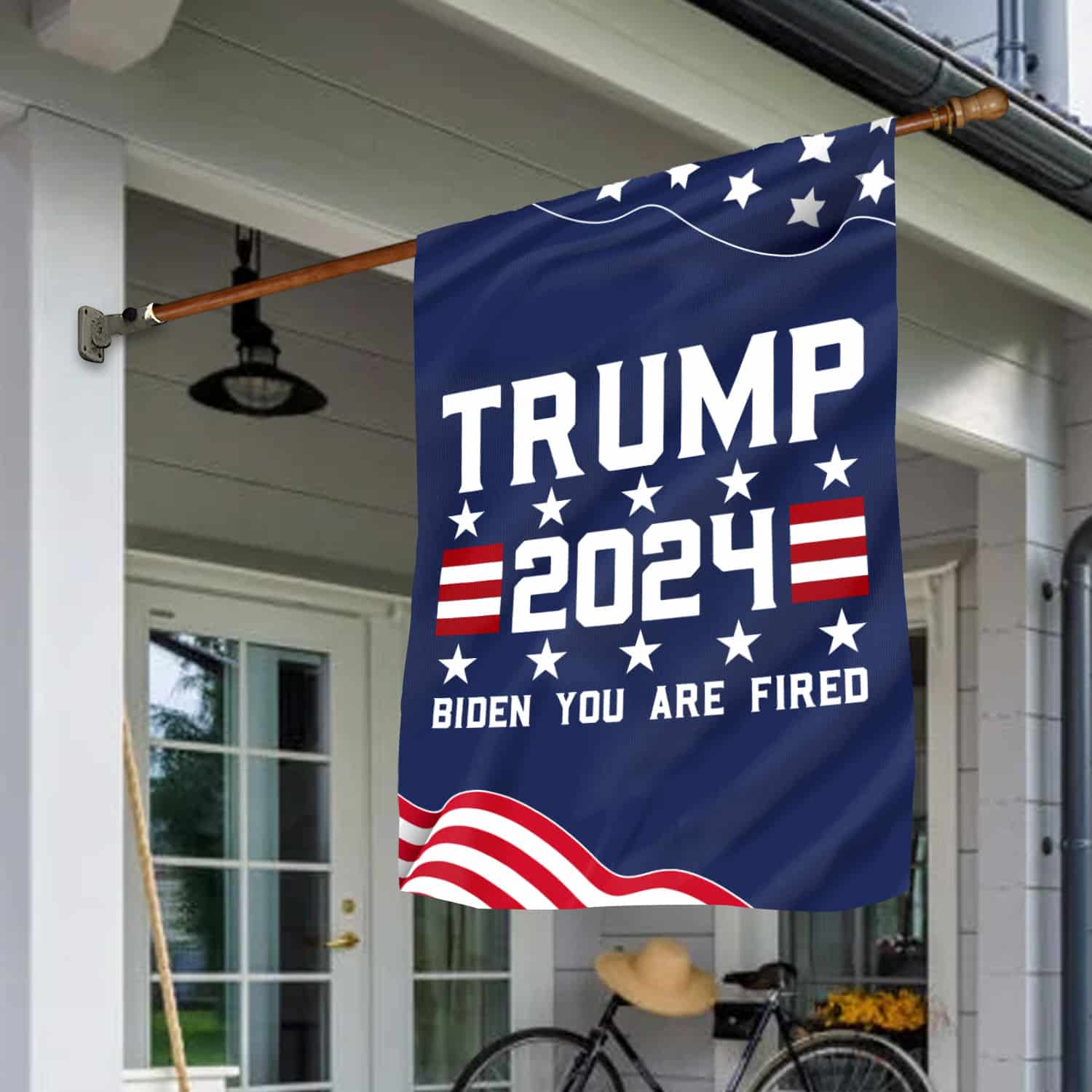 6KNG. Biden Fired 30x40 House Flag Mockup 1