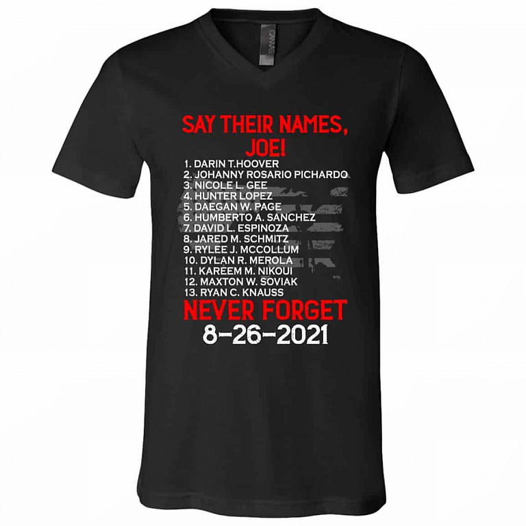 Say Their Names Tshirt, Black, V-Neck T-Shirt