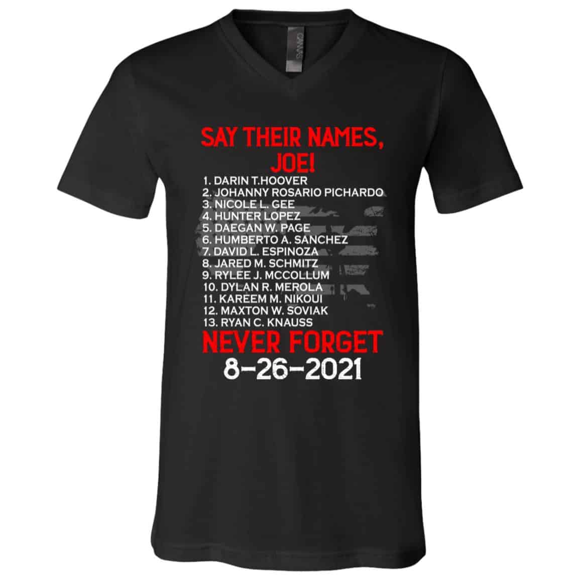 Say Their Names Tshirt, Black, V-Neck T-Shirt