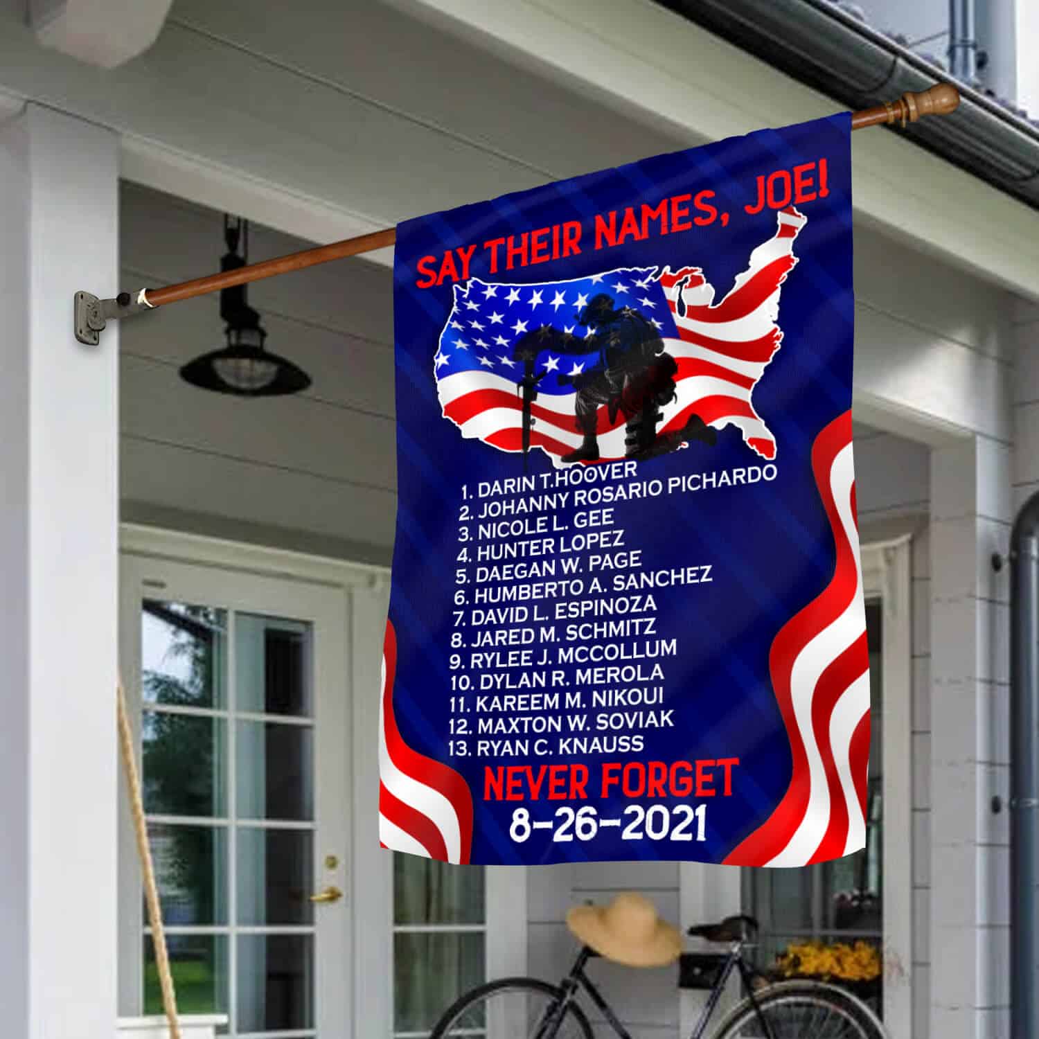 3HV. 13 Fallen Soldiers-FLAG -30X40 House Flag Mockup 1