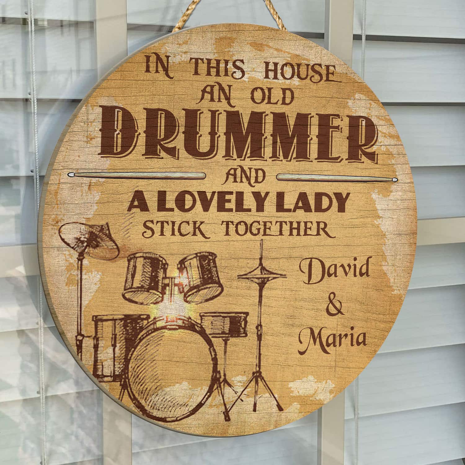 4O. Old Drummer-Sample Design Door Sign Mockup 14