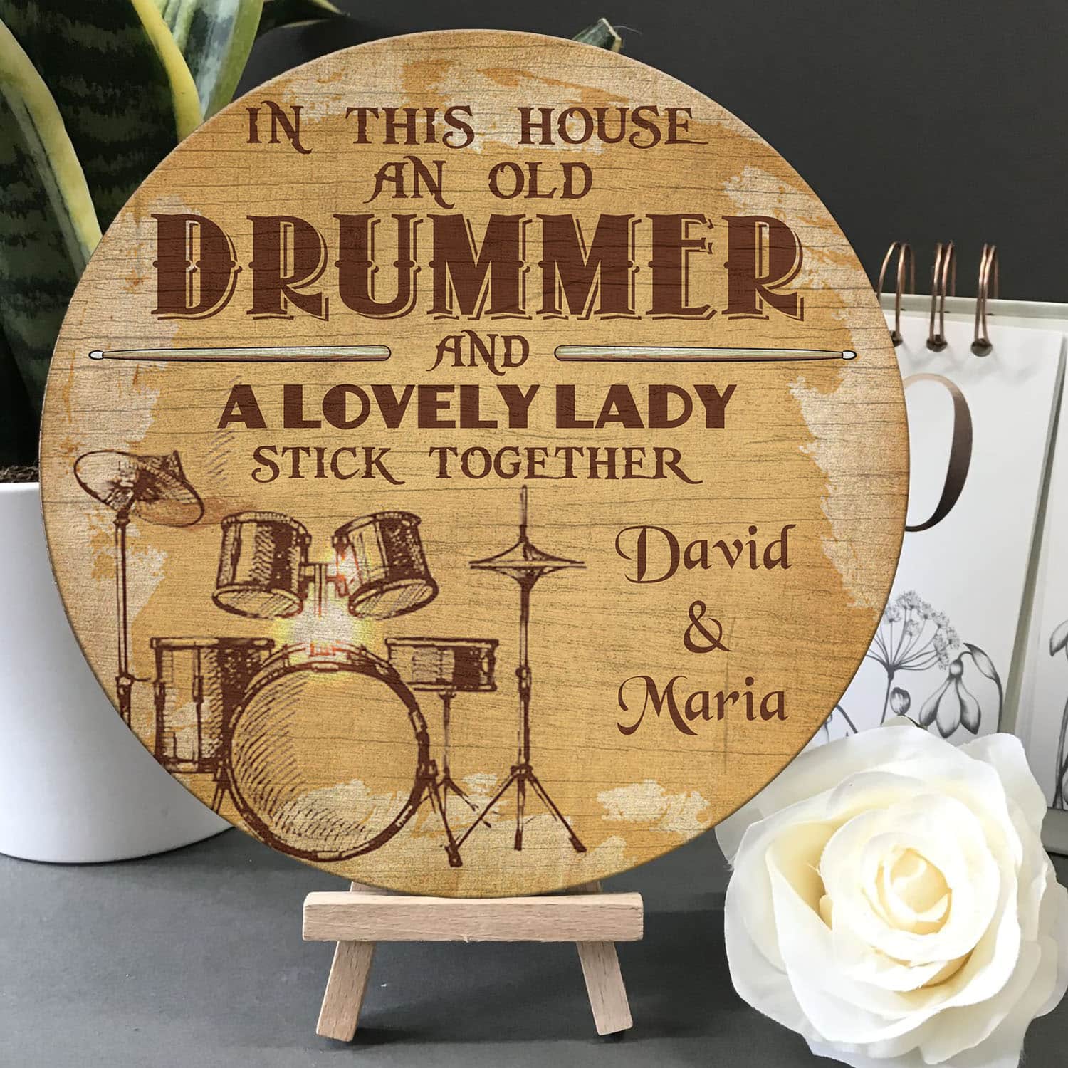 4O. Old Drummer-Sample Design Door Sign Mockup 5