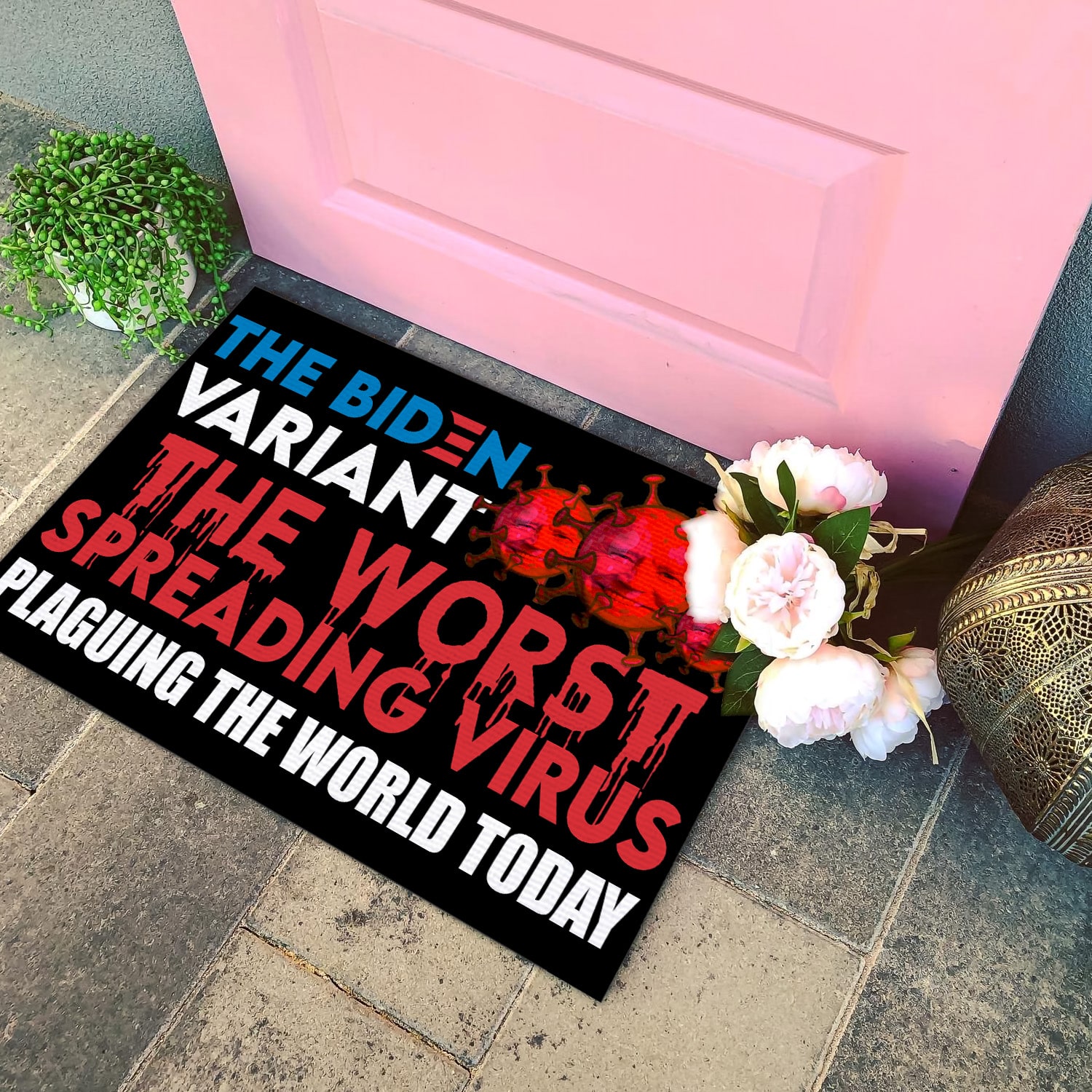 10NH. The Biden Variant (doormat) Doormat mockup 4