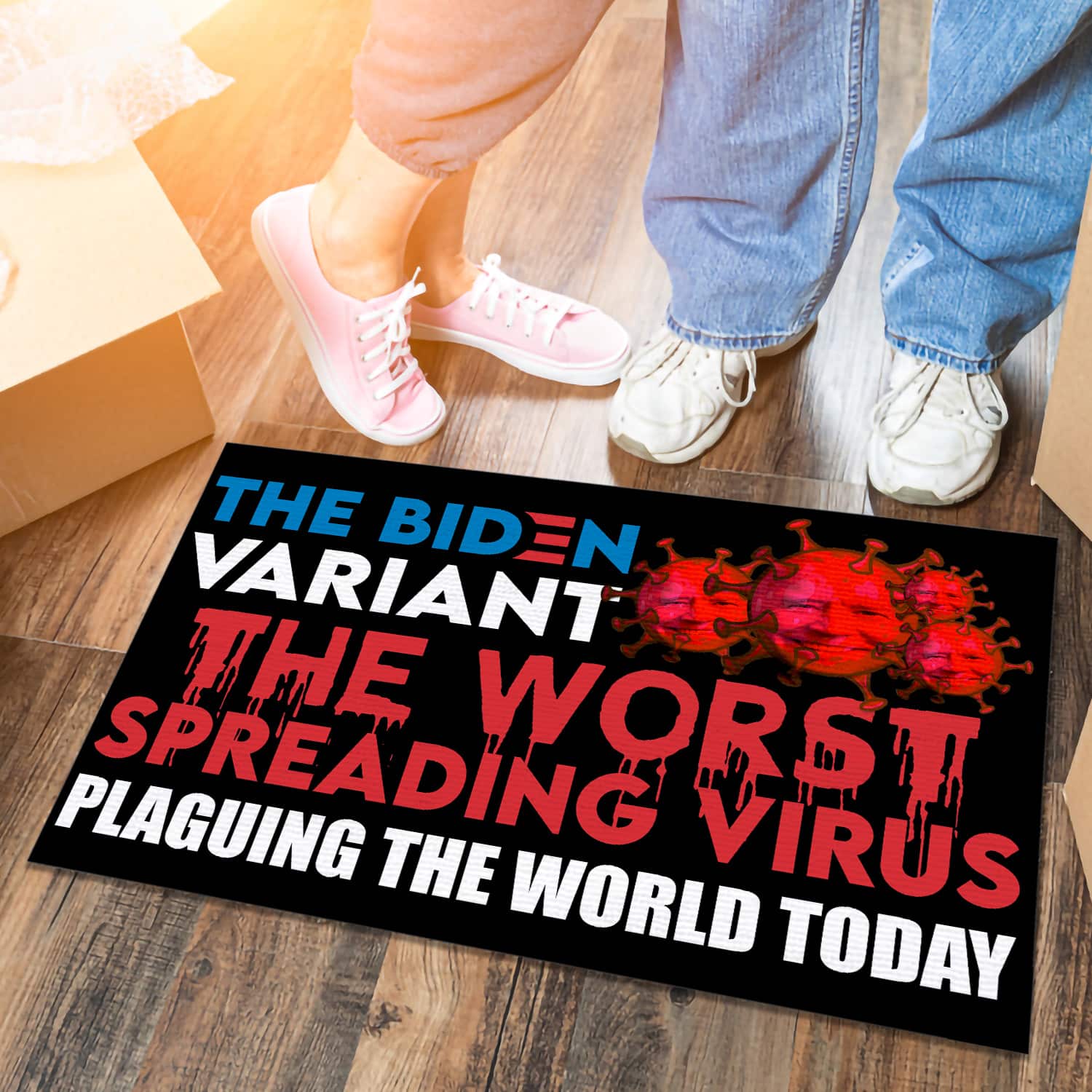 10NH. The Biden Variant (doormat) Doormat mockup 6