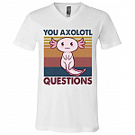 yoy, White, V-Neck T-Shirt