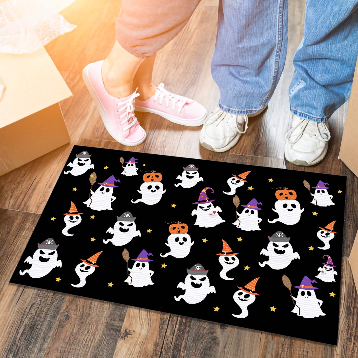 8LV. Ghost Pattern (1) Doormat mockup 6