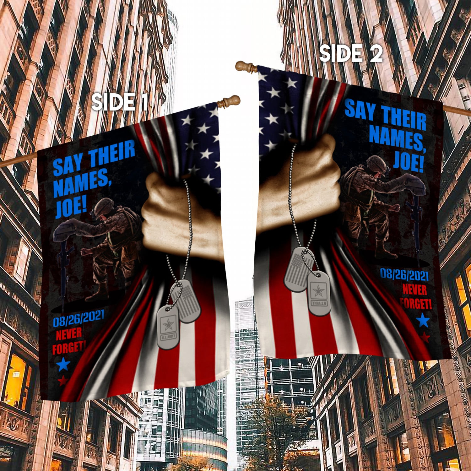 5LV. Say Their Name Joe_30x40_side 1 House Flag Mockup 2 Side-1