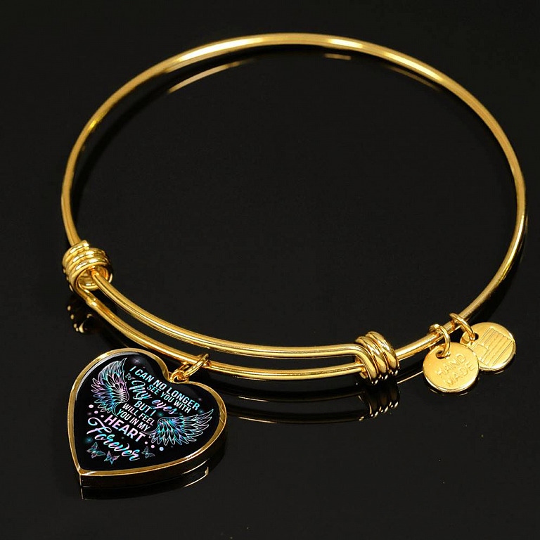 I Can No Longer See You With My Eyes But I Will Feel You In My Heart Forever Butterfly Memorial Luxury Heart Pendant Necklace