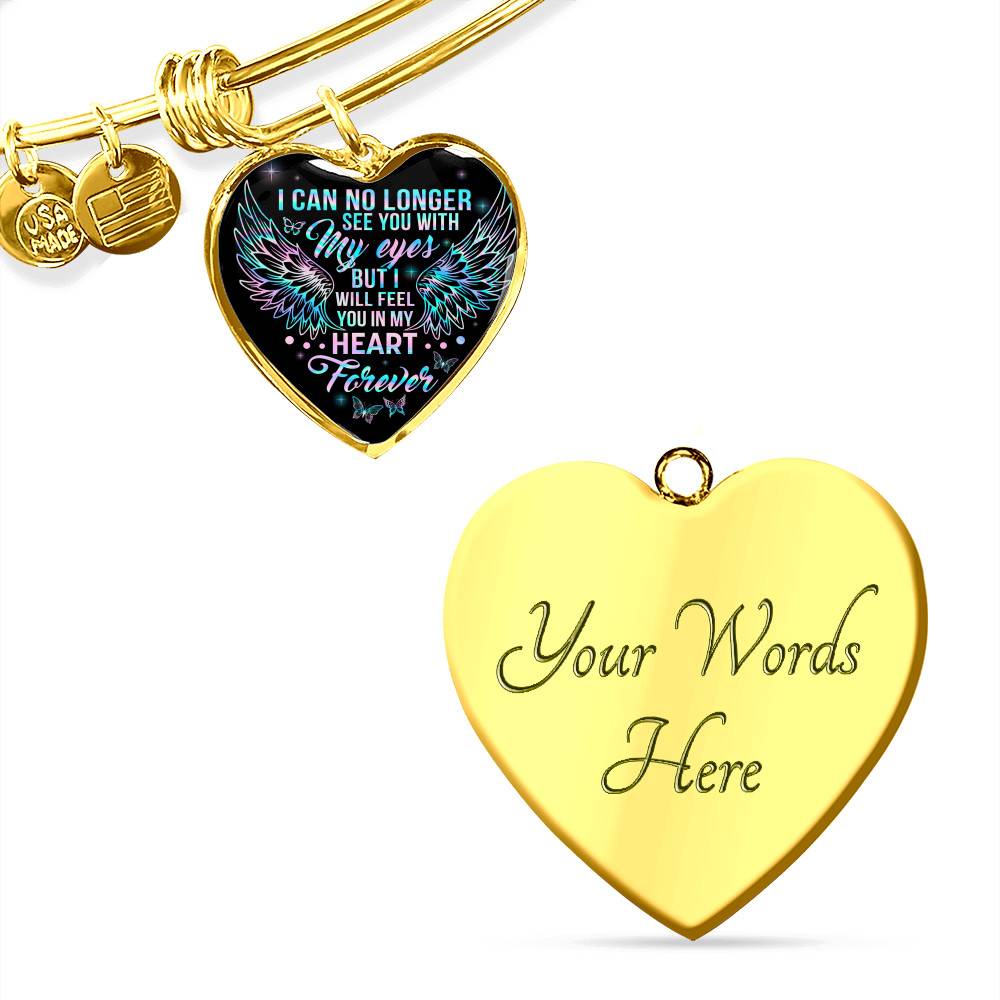 I Can No Longer See You With My Eyes But I Will Feel You In My Heart Forever Butterfly Memorial Luxury Heart Pendant Necklace I Can No Longer See You With My Eyes But I Will Feel You In My Heart Forever Butterfly Memorial Luxury Heart Pendant Necklace