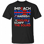 Impeach Biden Harris P, Black, Unisex T-Shirt