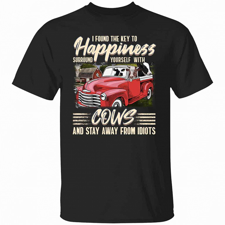 I Found The Key To Happiness S, Black, Unisex T-Shirt
