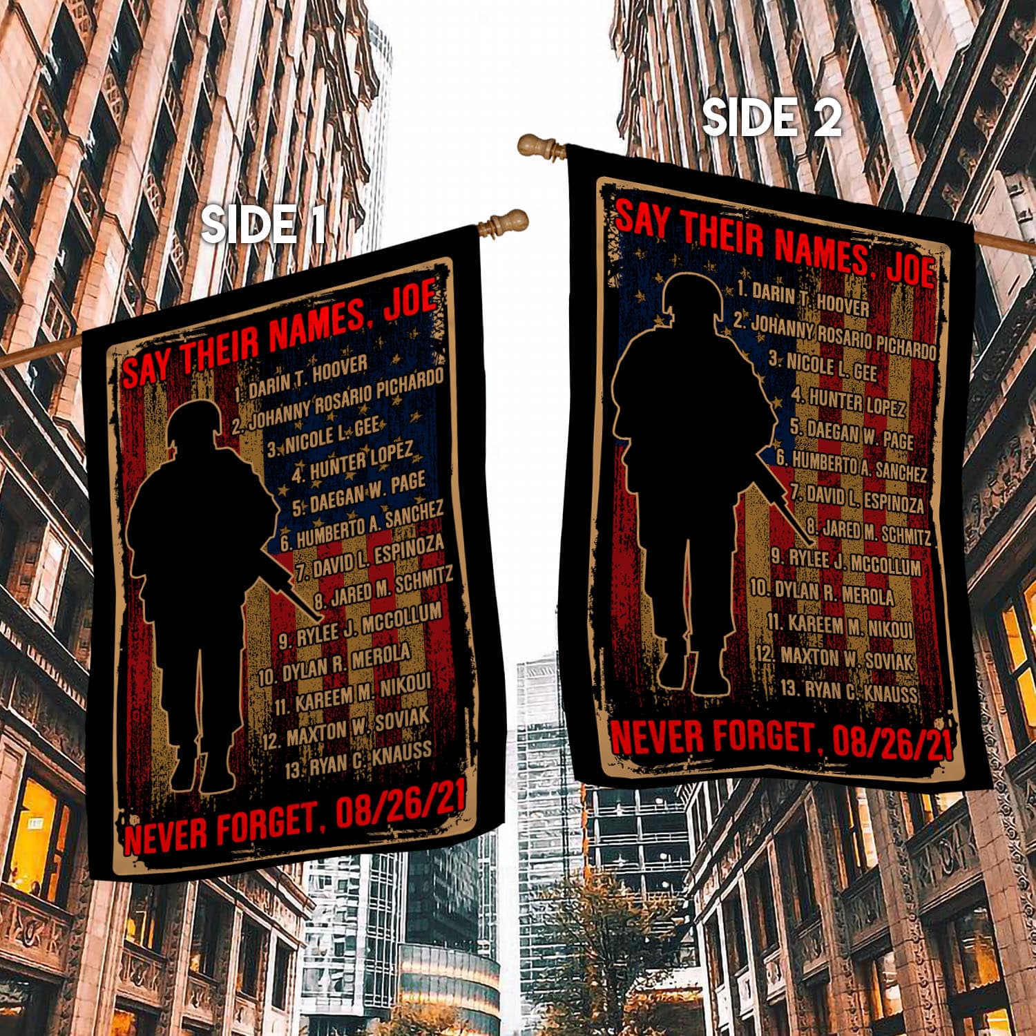 32 HG UU TIEN. 13 Fallen Soldiers 0 30x40-Side 1 House Flag Mockup 2 Side-1