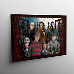2NH. Horror Characters Window Canvas Landscape - Tilt Angle