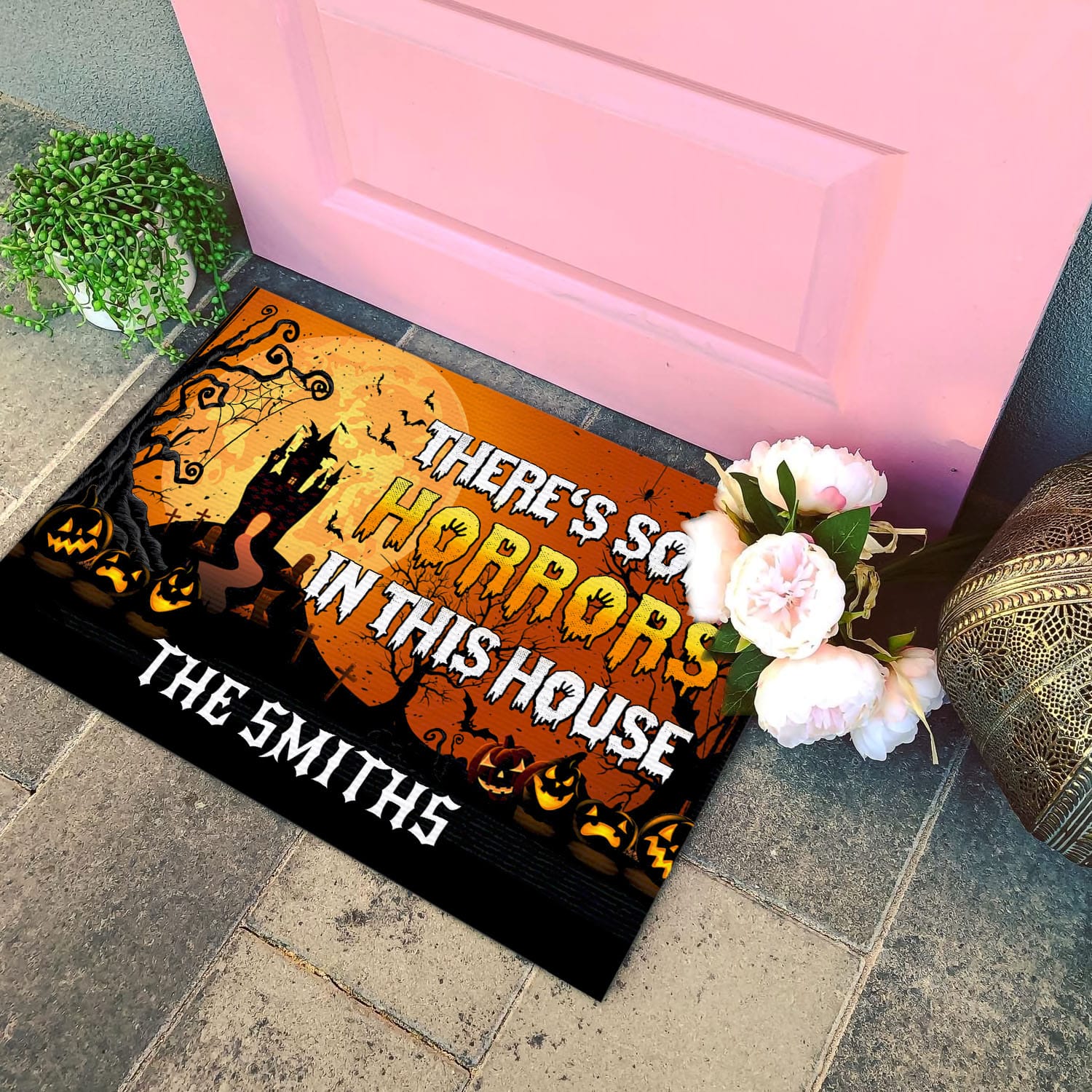 5VT. Some Horrors In This House (Sample Design) Doormat mockup 4