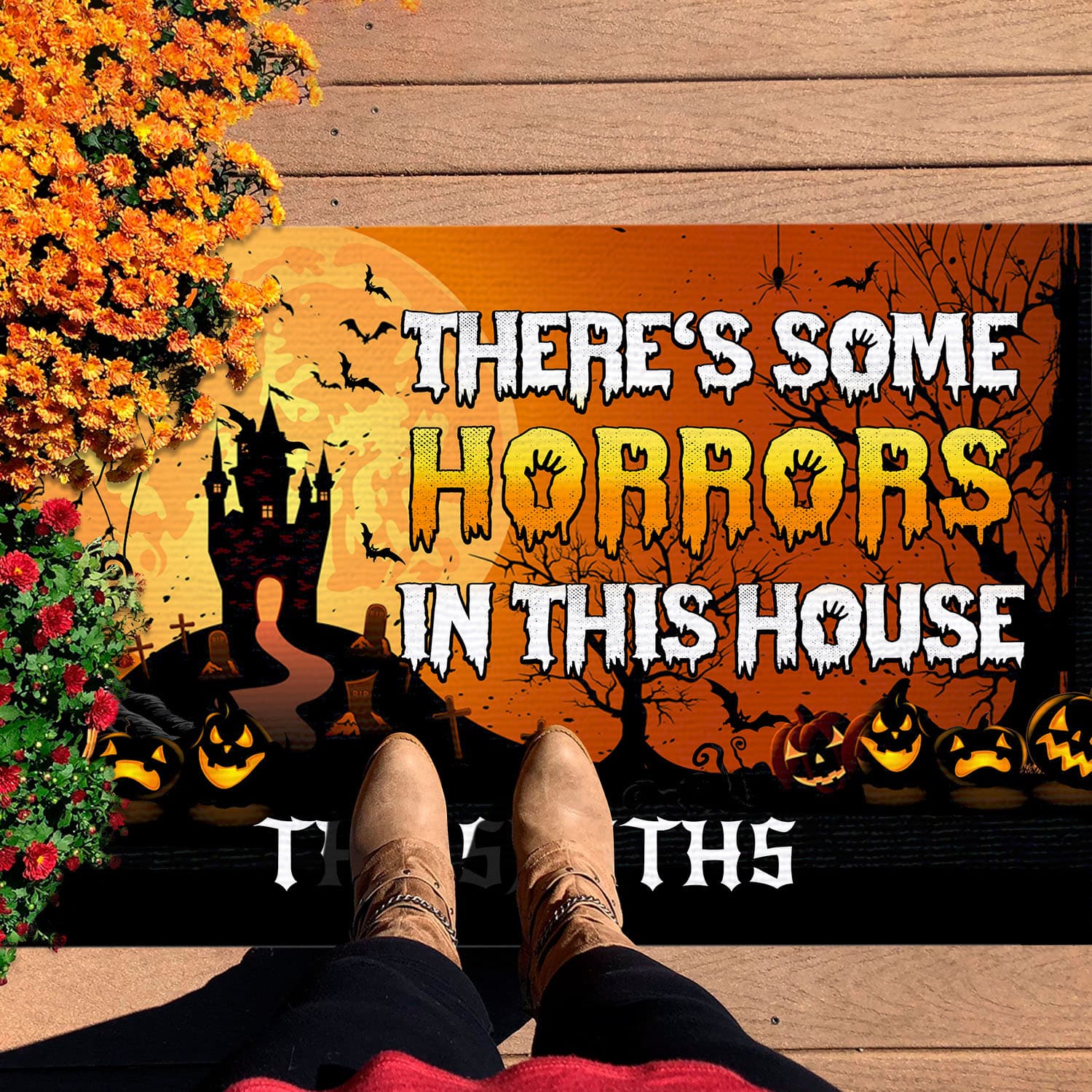 5VT. Some Horrors In This House (Sample Design) Doormat mockup 7