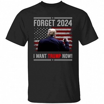 Forget 2024 I Want Tru, Black, Unisex T-Shirt