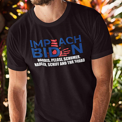 Alternative view of Impeach Biden Harris Pelosi Schumer Nadler and The Quad T-Shirt - Funny Democrat Shirt