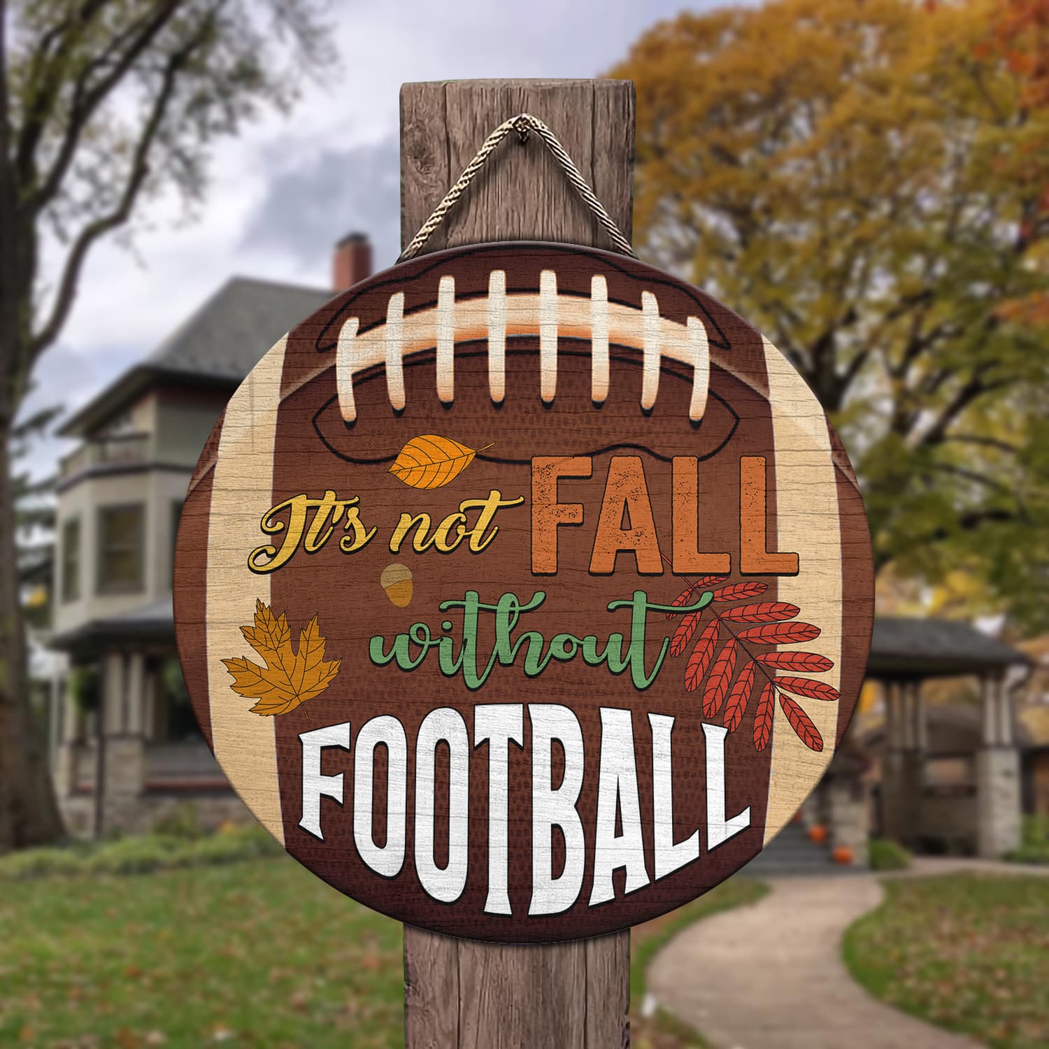 2KT. It's Not Fall Without Football (5) Door Sign Mockup 3