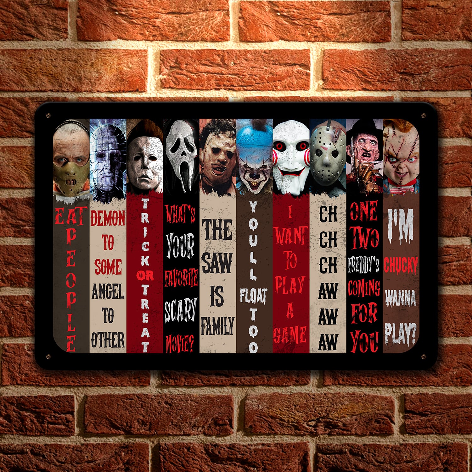 4LV. Horror Character Metal Sign Metal Sign Mockup 1