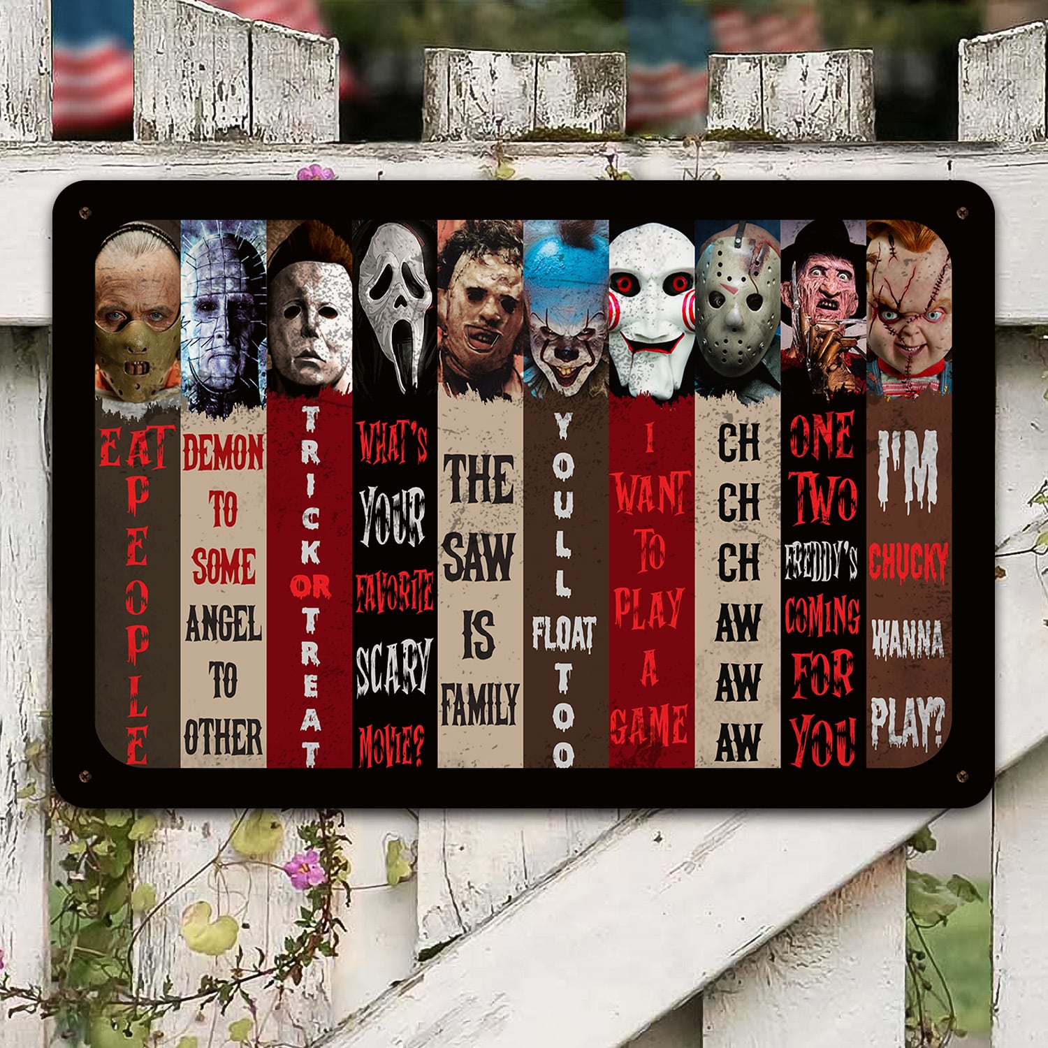 4LV. Horror Character Metal Sign Metal Sign Mockup 8