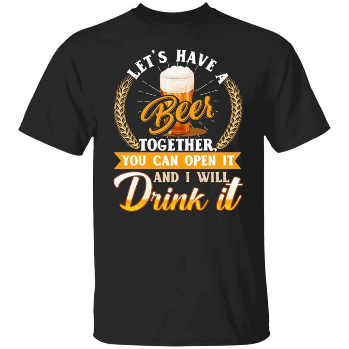 beer, Black, Unisex T-Shirt