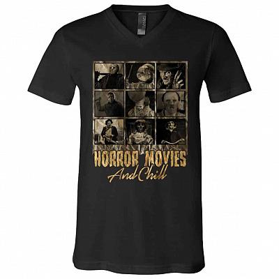 chill, Black, V-Neck T-Shirt