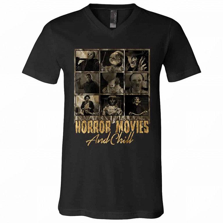 chill, Black, V-Neck T-Shirt