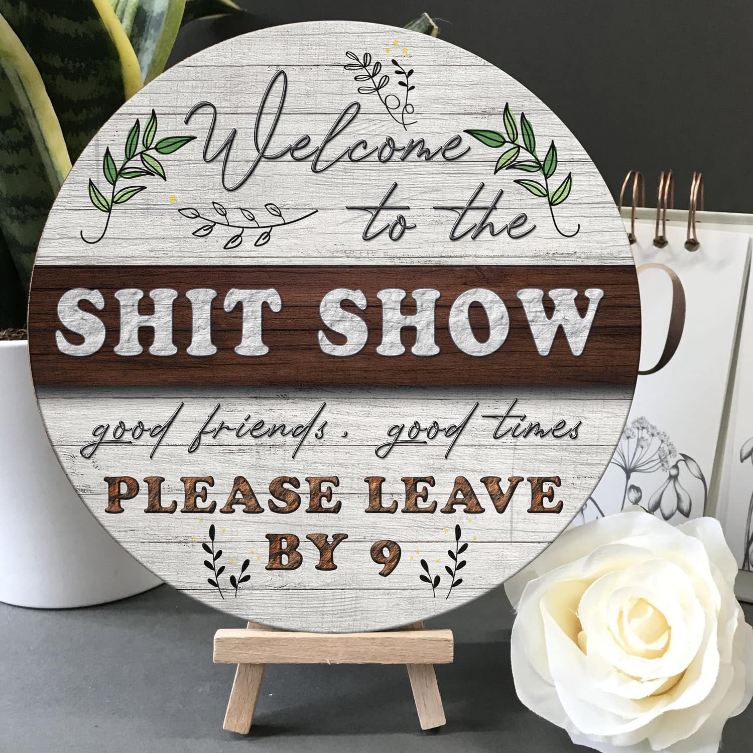 5O. The Shit Show Door Sign Mockup 5