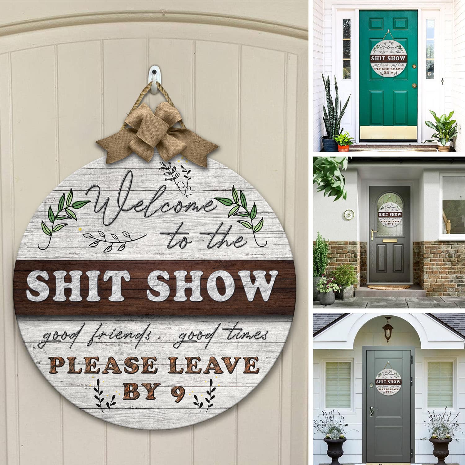 5O. The Shit Show Door Sign Mockup 12