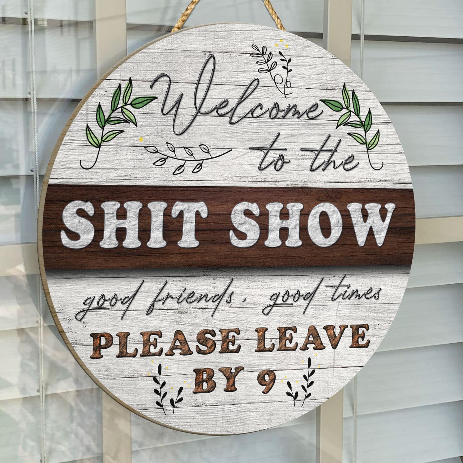 5O. The Shit Show Door Sign Mockup 14