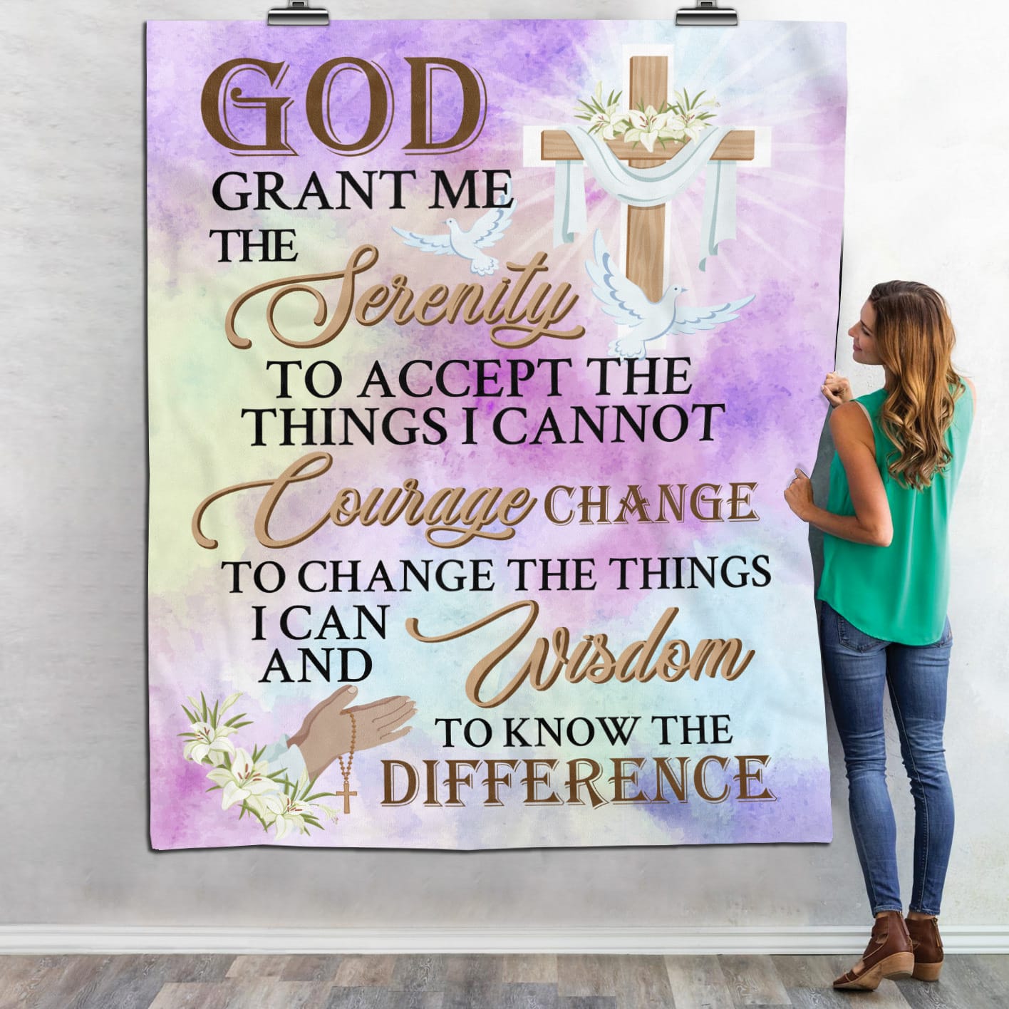 10. God Grand Me The Serenity Blanket Mockup 6