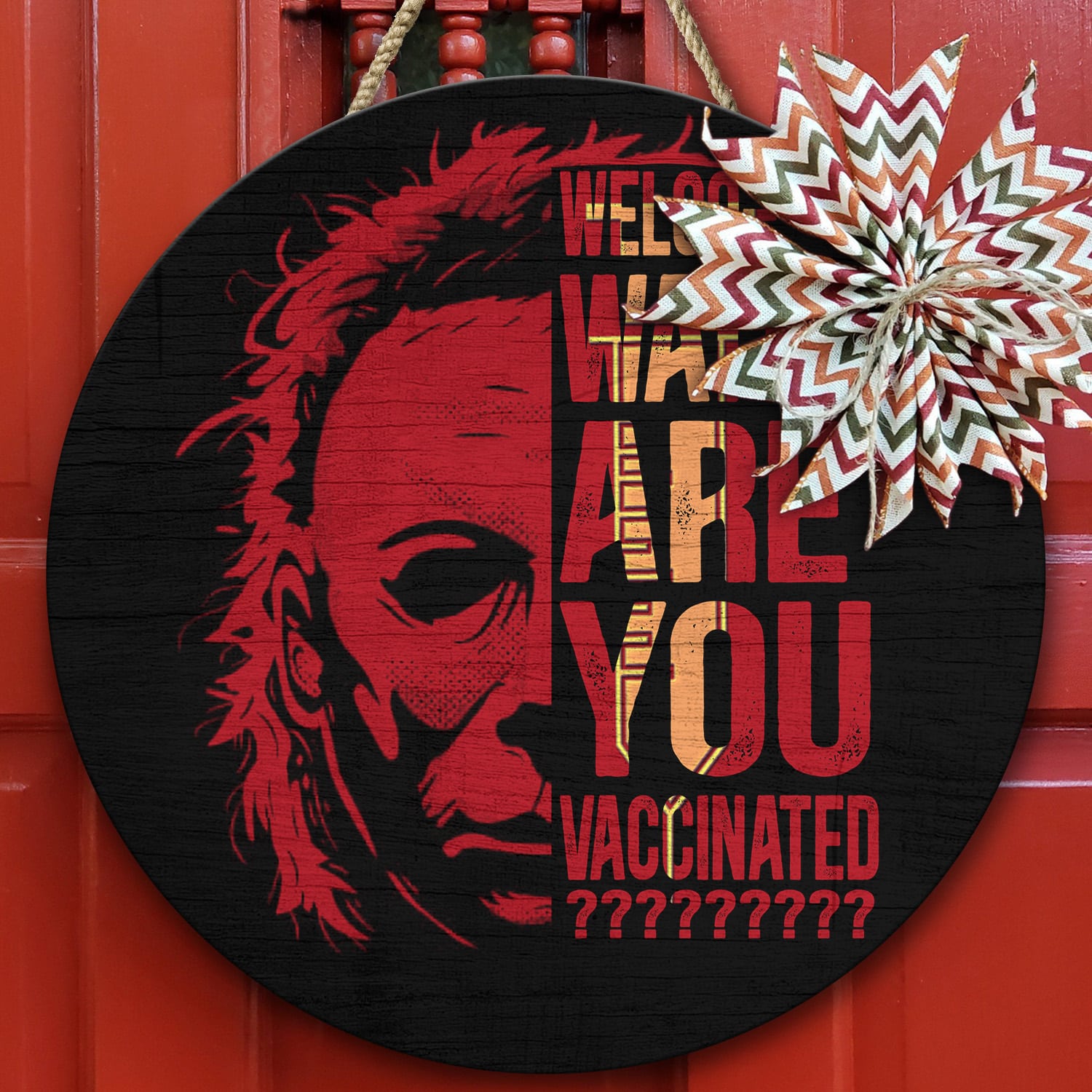 4KT. Welco- Wait Are You Vaccinated Door Sign Mockup 10