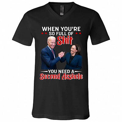 shit, Black, V-Neck T-Shirt