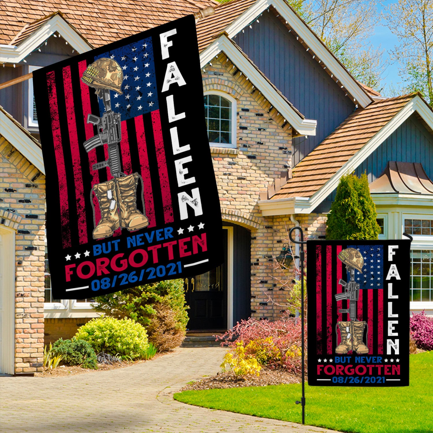 5LV. UU TIEN Fallen But Never Forgotten Tee 2 Garden & House Mockup 3