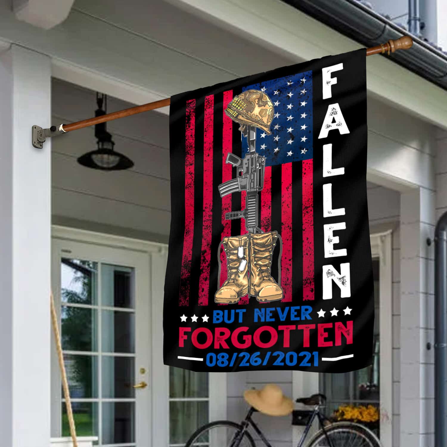 5LV. UU TIEN Fallen But Never Forgotten Tee 2 House Flag Mockup 1