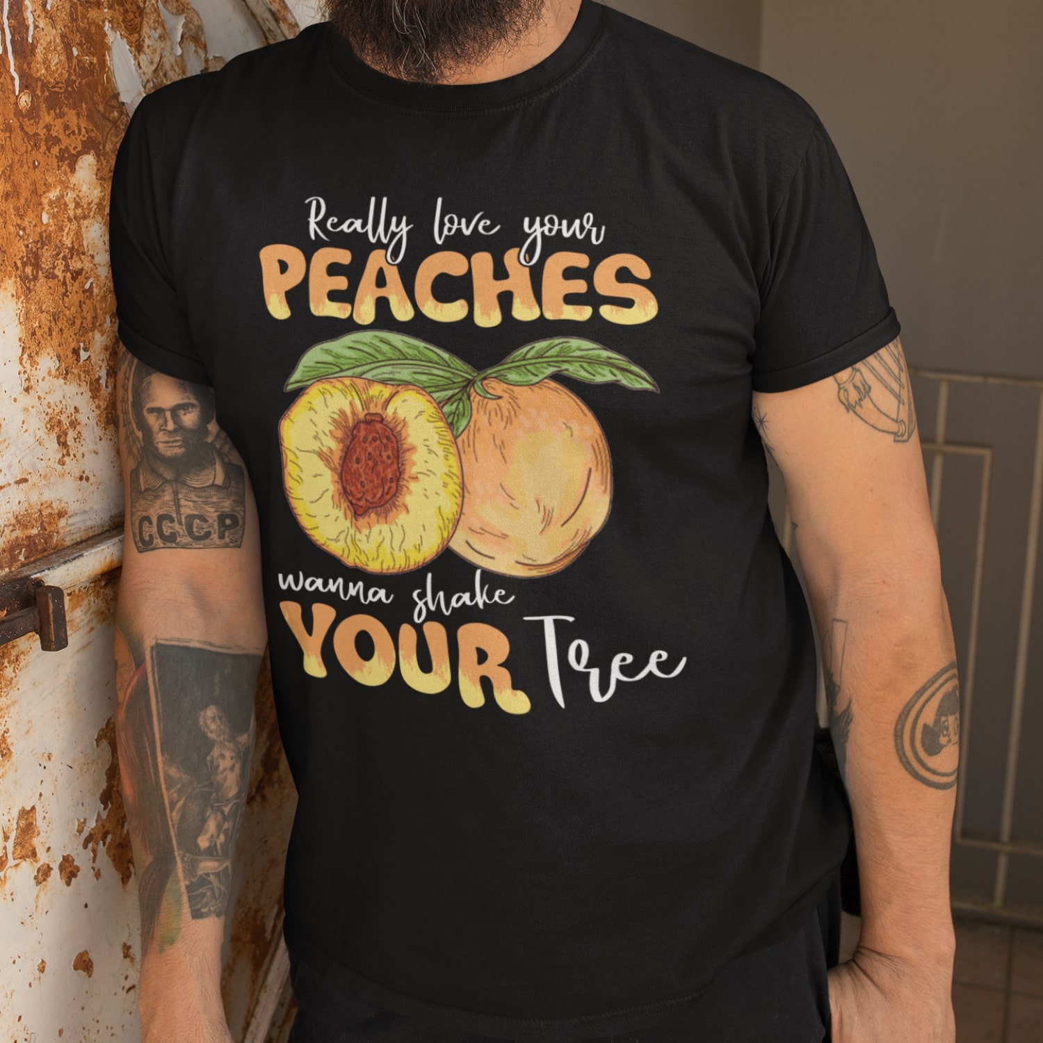 I Really Love Your Peaches Wanna Shake Your Tree Lyrics Really Love Your Peaches Wanna Shake Your Tree Funny T-Shirt | CubeBik
