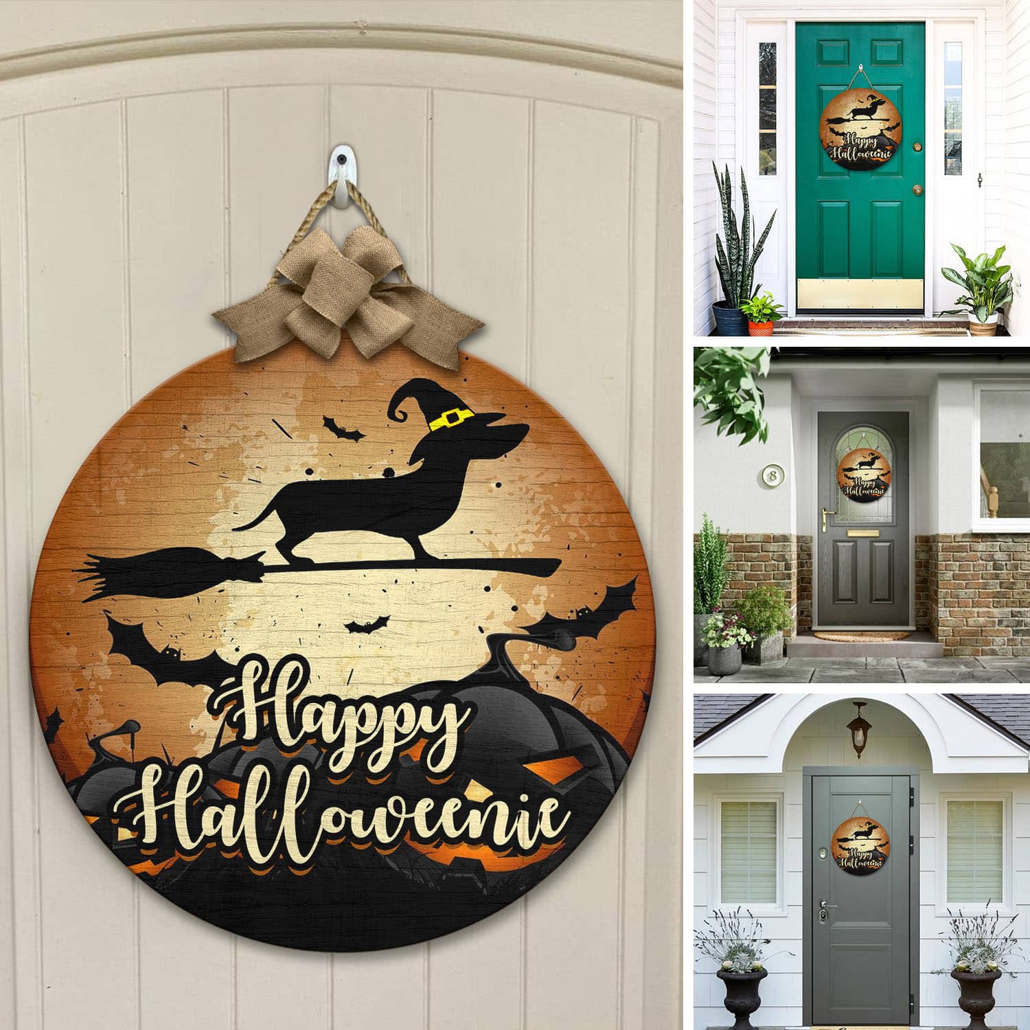 2O. Happy Halloweenie (4) Door Sign Mockup 12