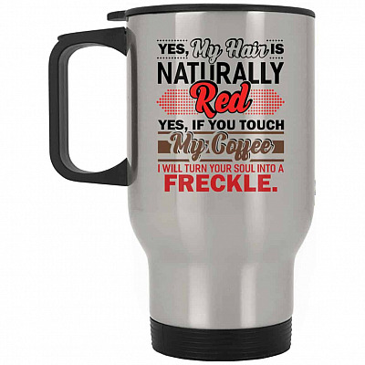 14 oz. Silver Travel Mug