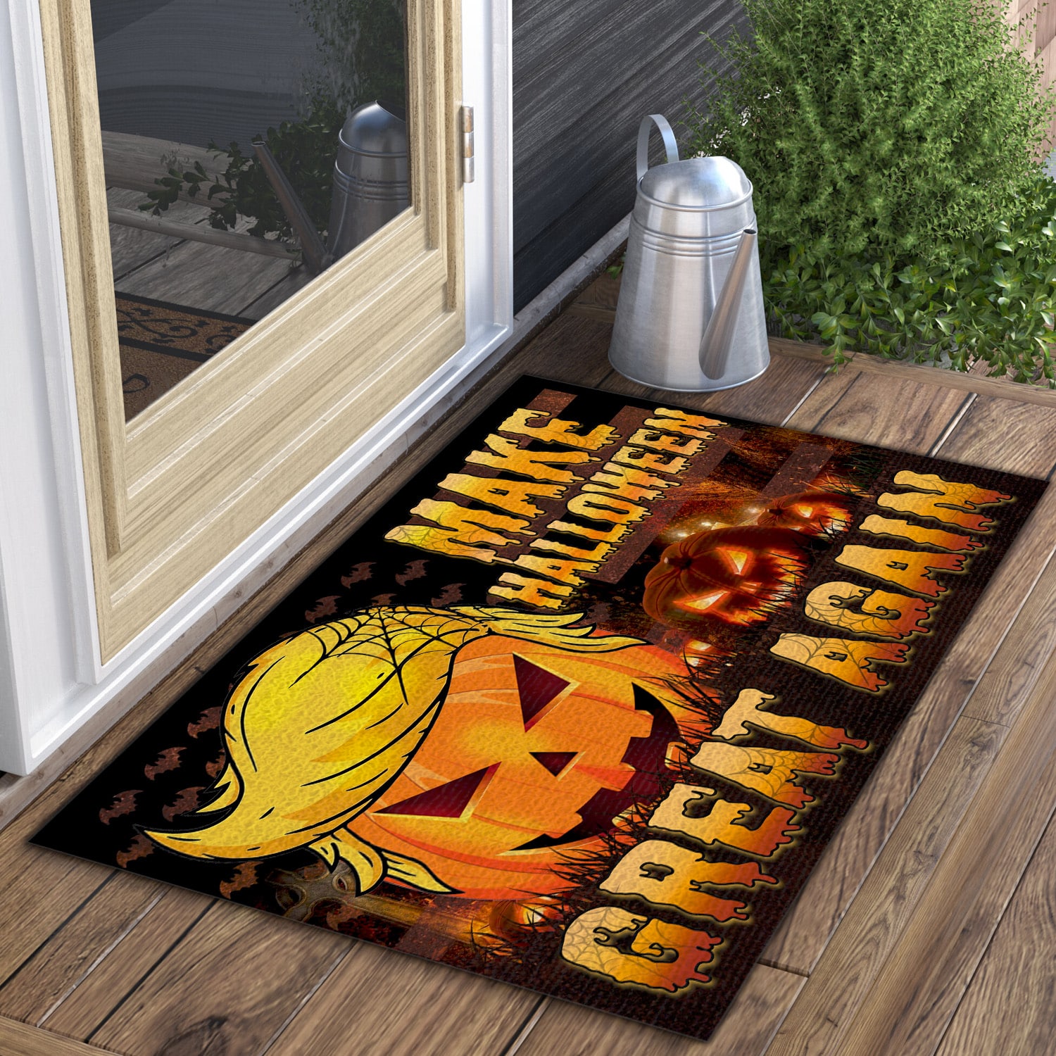 8NH. Uu tien. Make Halloween Great Doormat Doormat mockup 3