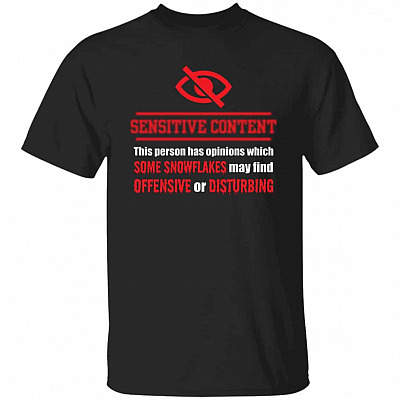 sensitive, Black, Unisex T-Shirt