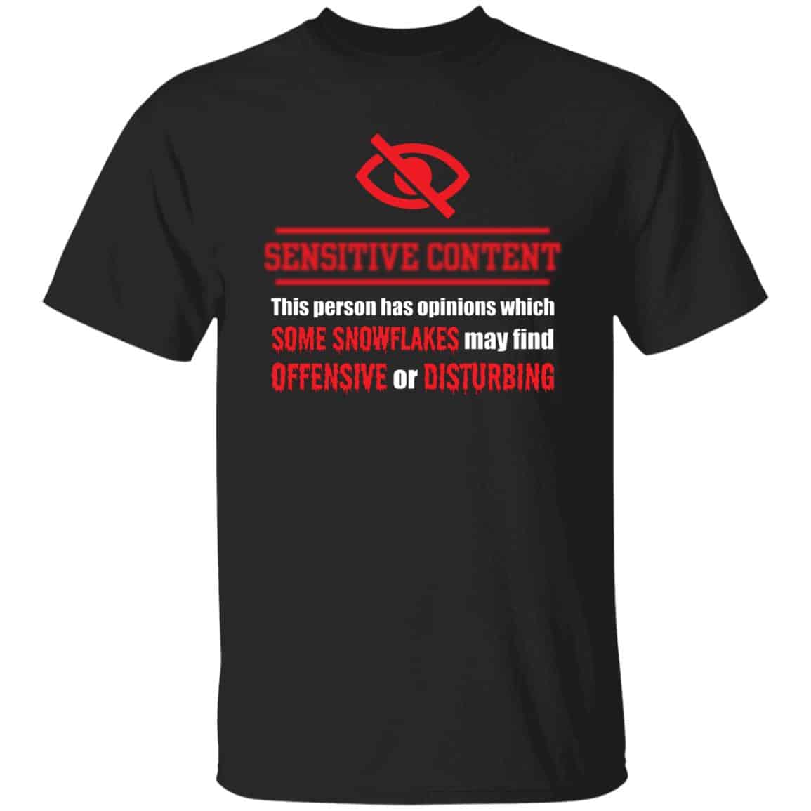 sensitive, Black, Unisex T-Shirt