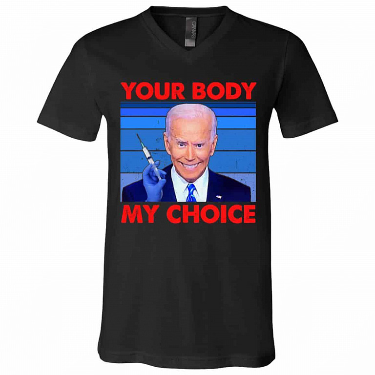 Your Body My Choice Tshirt, Black, V-Neck T-Shirt
