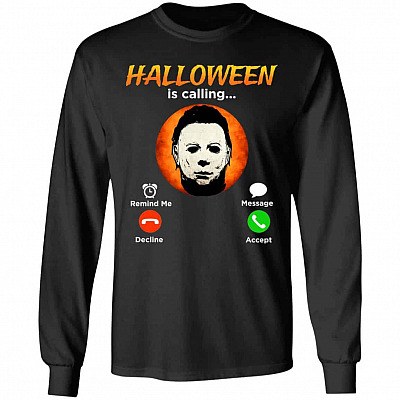 halloween 1, Black, Long Sleeve