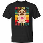 pug, Black, Unisex T-Shirt