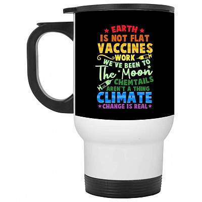 14 oz. White Travel Mug